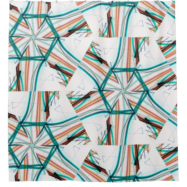 Rideaux De Douche Arrière - plan abstrait fractal. Effets numériques (Devant)
