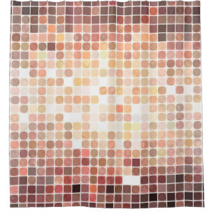 Rideaux De Douche arrière - plan abstrait. mosaïque d'or. illustrati