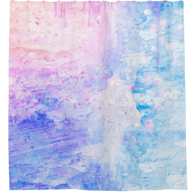 Rideaux De Douche Arrière - plan art aquarelle abstraite (Devant)