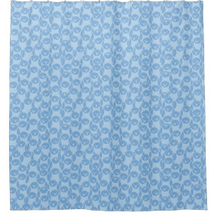 Rideaux De Douche Arrière - plan bleu de motif de pingouins