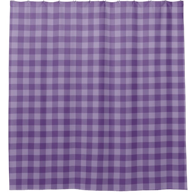 Rideaux De Douche Arrière - plan checkered violet (Devant)
