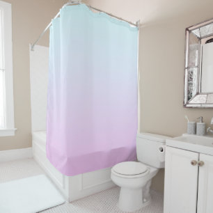 Rideaux De Douche Arrière - plan de dégradé rose et bleu pastel