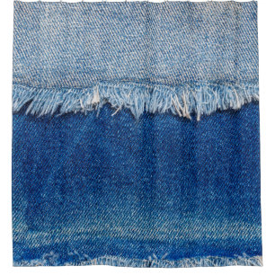 Rideaux De Douche Arrière - plan de jeans Denim. Tissu denim déchiré