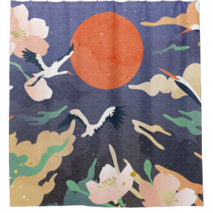 Rideaux De Douche Arrière - plan de luxe de style oriental doré. chi