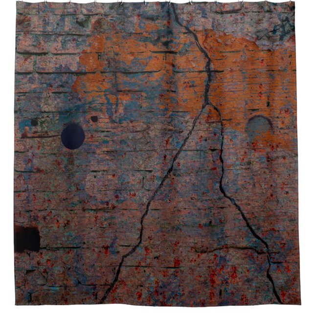 Rideaux De Douche Arrière - plan de mur gris couleur. Différents pat (Devant)