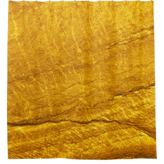 Rideaux De Douche Arrière - plan de texture de pierre d'or. abstrait (Devant)