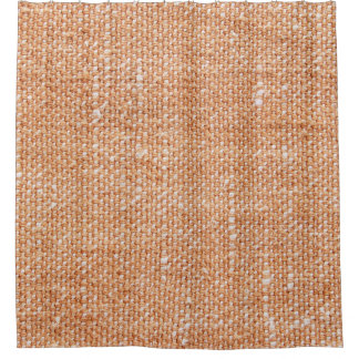 Rideaux De Douche Arrière - plan de texture de toile de lin Brown