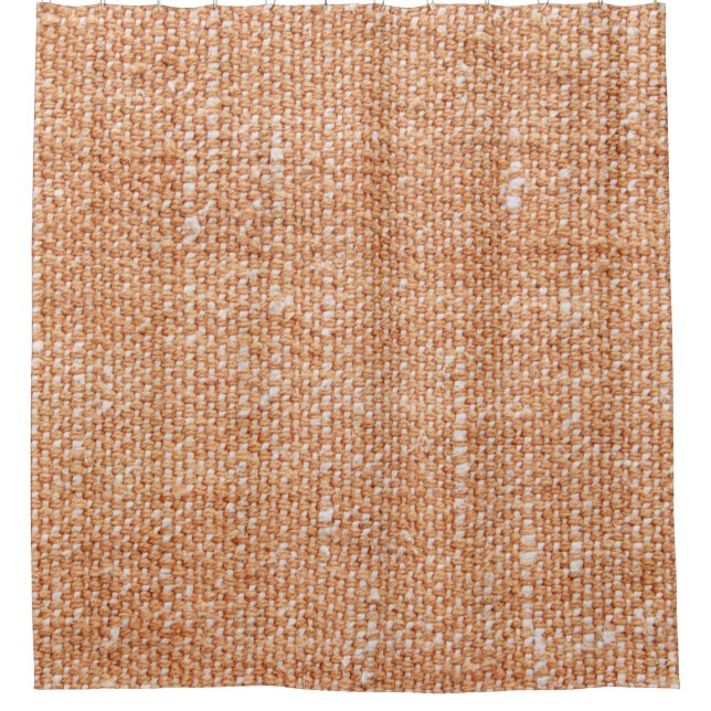 Rideaux De Douche Arrière - plan de texture de toile de lin Brown (Devant)