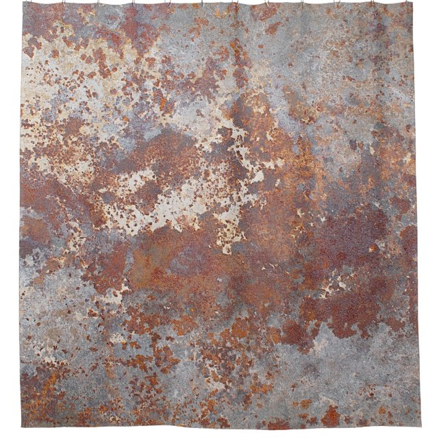 Rideaux De Douche Arrière - plan de texture métallique rouillé (Devant)