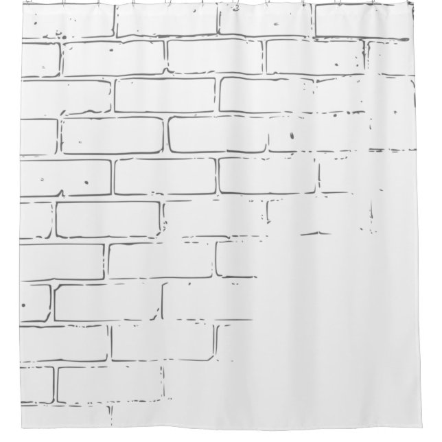 Rideaux De Douche Arrière - plan de texture murale de briques (Devant)