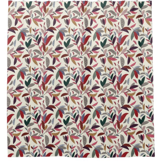 Rideaux De Douche Arrière - plan floral 2 (Devant)