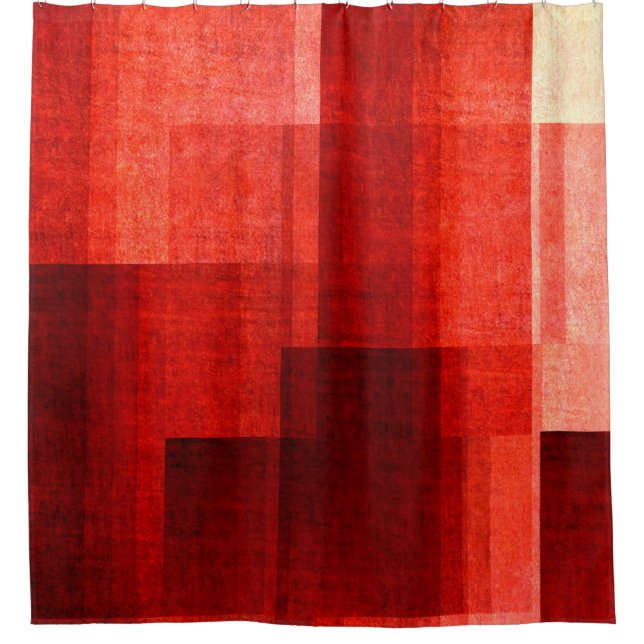 Rideaux De Douche arrière - plan géométrique rouge foncé - textures  (Devant)