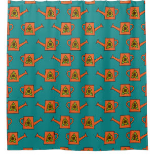 Rideaux De Douche Arrosage orange avec tournesol