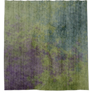 Rideaux De Douche Art Abstrait Bleu pourpre Moderne