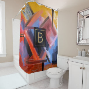 Rideaux De Douche Art Abstrait coloré Peinture contemporaine