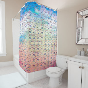 Rideaux De Douche Art Abstrait Licorne