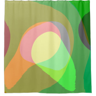 Rideaux De Douche Art Abstrait rétro super 710