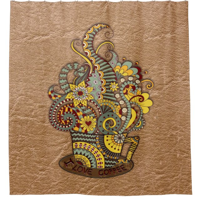 Rideaux De Douche Art artistique-dessin de gribouillis (Devant)