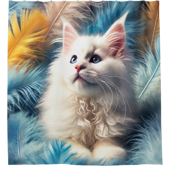 Rideaux De Douche Art de chaton (Devant)