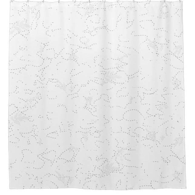 Rideaux De Douche Art de ligne, Catskill White, Imaginaire (Devant)