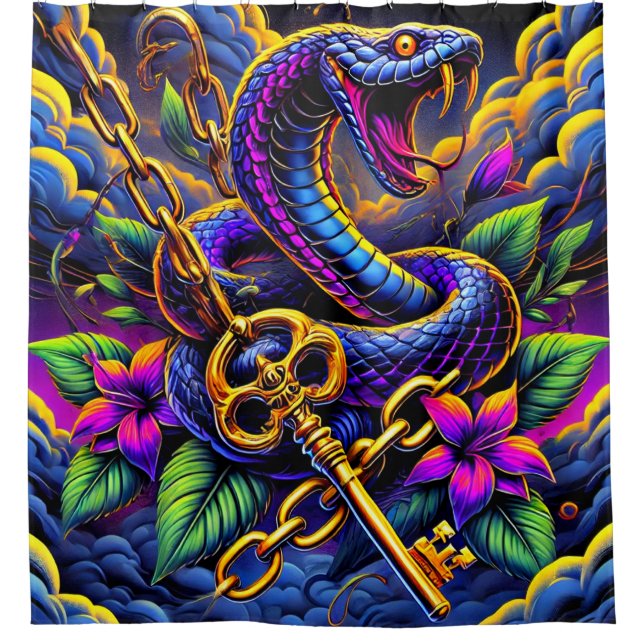 Rideaux De Douche Art de serpent (Devant)
