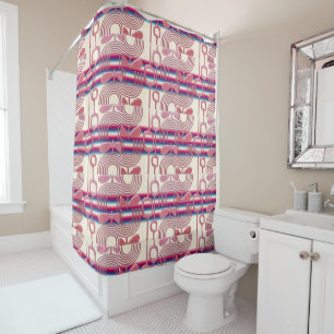Rideaux De Douche Art déco afrocentrique Renaissance de Harlem géomé