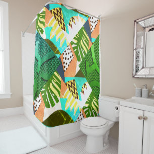 Rideaux De Douche Art Déco Tropic Afrocentrique Numérique Contempora