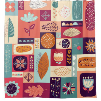 Rideaux De Douche Art Décoratif Vintage Autumnal