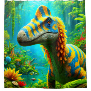 Rideaux De Douche Art Dinosaur