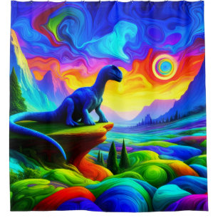 Rideaux De Douche Art Dinosaur