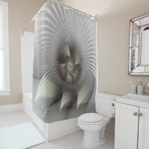 Rideaux De Douche Art fractal forme abstraite 3D moderne