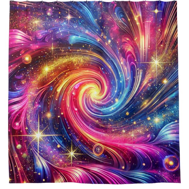 Rideaux De Douche Art Galaxy Design (Devant)