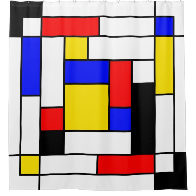 Rideaux De Douche Art géométrique Mondrian 2 (Devant)