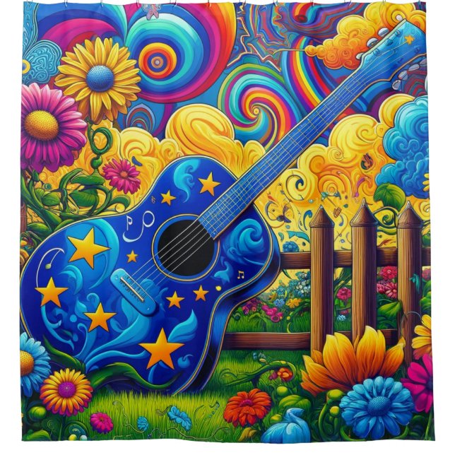 Rideaux De Douche Art guitare (Devant)