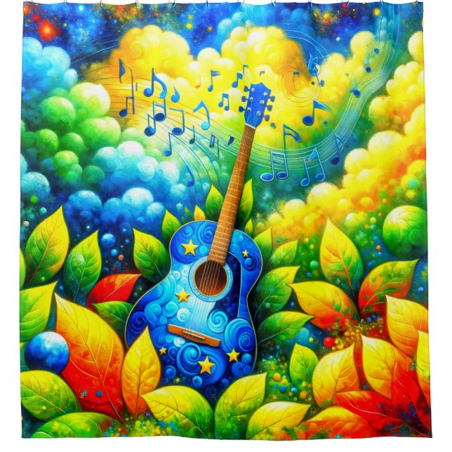 Rideaux De Douche Art guitare (Devant)