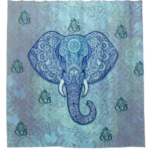 Rideaux De Douche Art indien lord-Ganesh-Elephant