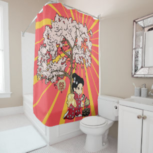 Rideaux De Douche art japonais mignon inspiré