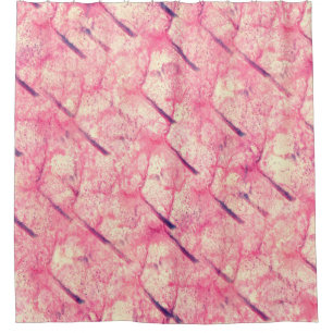 Rideaux De Douche art L'aquarelle rose encre couleur rose