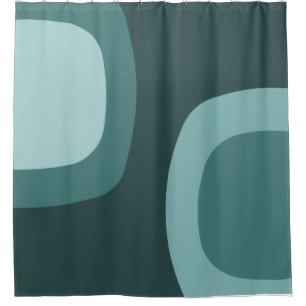 Rideaux De Douche Art minimaliste scandinave Turquoise
