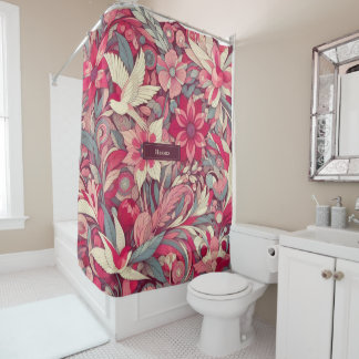 Rideaux De Douche Art Morris rose