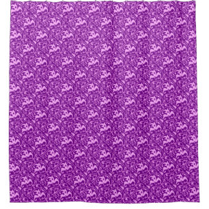 Rideaux De Douche Art Nouveau Ikat - orchidée et pourpre
