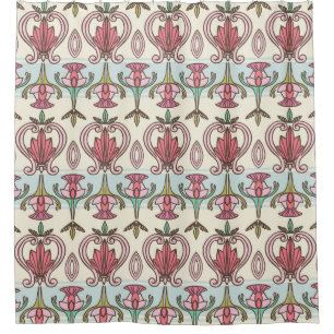 Rideaux De Douche Art Nouveau : papier peint vintage transparent.