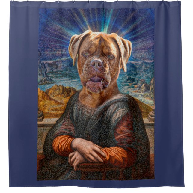 Rideaux De Douche Art numérique - BULLDOG MONA LISA (Devant)