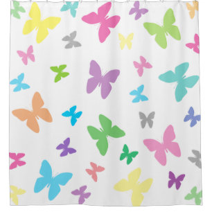 Rideaux De Douche Art papillon coloré