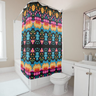 Rideaux De Douche Art populaire Charme floral