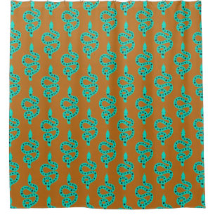 Rideaux De Douche Art populaire texturé grunge sorcière Serpent vert