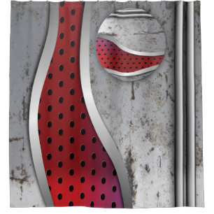 Rideaux De Douche Art texturé en métal 3D