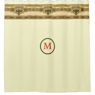 Rideaux De Douche Artiste ou Carré de style Mission Cadre Floral
