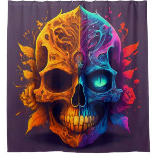 Rideaux De Douche Artsy Skull