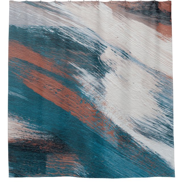 Rideaux De Douche artwork Abstrait. Brosse les traits sur le papier. (Devant)